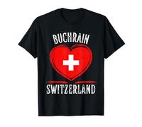 Switzerland Flag Heart Buchrain City Camiseta