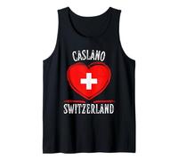Switzerland Flag Heart Caslano City Camiseta sin Mangas