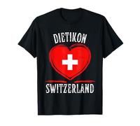Switzerland Flag Heart Dietikon City Camiseta