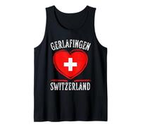 Switzerland Flag Heart Gerlafingen City Camiseta sin Mangas