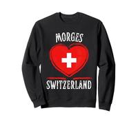 Switzerland Flag Heart Morges City Sudadera