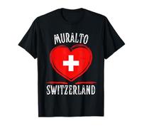 Switzerland Flag Heart Muralto City Camiseta