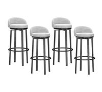 Swivel Bar Stools Set, Modern Bar Height Barstools, Velvet Counter Stools, Island Chairs with Black Base/Low Back, Upholstered Bar Chairs for Kitchen/Home Bar/Pub, Seat Height 65Cm (Color : 2Pcs,