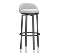 Swivel Bar Stools Set, Modern Bar Height Barstools, Velvet Counter Stools, Island Chairs with Black Base/Low Back, Upholstered Bar Chairs for Kitchen/Home Bar/Pub, Seat Height 65Cm (Color : 2Pcs,