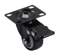 Swivel Caster Wheel - 75mm Furniture Roller, Locking Mobility, Cast Iron Pvc Construction | Quiet 360 Degree Cart Unit for Cabinets Carts Tables Safety Control Brake Stability Secure Kit