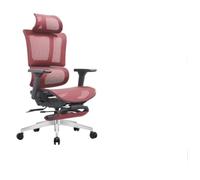 Swivel Chair Office Chair Comfortable Chairs Long Periods Sitting Computer Chairs Home Seat Mesh Study Conference Ergonomic(Red with Foot Pedals)
