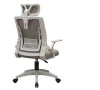 Swivel Chair Office Chair Ergonomic Chairs Long Hours Sitting Without Fatigue Home Office Chairs Backrest Computer Gameing(White Frame Gray Mesh with Headrest)