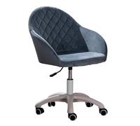 Swivel Desk Chair Swivel Desk Chair Velvet Accent Chair, Living Room 360 Degree Swivel Computer Chair Home Office Desk Chair Vanity Chair with 5 Wheels for Bedroom for Home Office Chair(Blue)