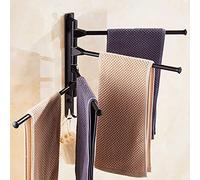 Swivel Towel Rail,Space Aluminum Towel Holder, Bathroom Towel Bar, Wall Mounted Towel Rack Organizer,Accessories, Double Arms/Three Arms/Four Arms/Five Arms Towel Rail/Four Rail