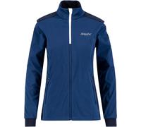 Swix - Ropa de esquí nórdico mujer - Cross Jacket W Estate Blue/White para Mujer de Softshell - Talla M - Azul Azul M