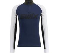 Swix - Ropa interior térmica mujer - Racex Classic Half Zip Dark Navy/Bright White para Mujer - Talla M - Azul marino Azul marino M