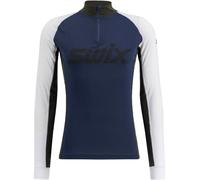 Swix - Ropa interior térmica mujer - Racex Classic Half Zip Dark Navy/Bright White para Mujer - Talla S - Azul marino Azul marino S
