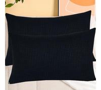 SWJ-swjssb 2 Fundas De Cojín para Sofá Extensible,Fundas Cojines con Cremallera Pana Suave Modernas Funda De Almohada Cojines Decoracion para Sofa Hogar Pillow Covers(Black,40x50 cm Set of 2)