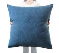 SWJ-swjssb Funda Cojines 80x80 Grande Fundas De Almohada 60x60 Cuadrado Fundas De Cojín De 70x70 para Cama - Protector De Almohada con Cremallera Transpirable Suave Lavable(Navy Blue,80x80 cm (1pc))