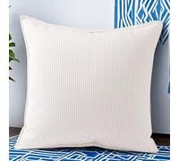 SWJ-swjssb Funda De Cojines para Sofá,Funda De Almohada De Corduroy Súper Suave Cojin De Pana A Rayas Decoración Moderna para Sofá Silla Cama Sala De Estar Dormitorio(Blanco,65x80 cm)