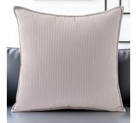 SWJ-swjssb Funda De Cojines para Sofá,Funda De Almohada De Corduroy Súper Suave Cojin De Pana A Rayas Decoración Moderna para Sofá Silla Cama Sala De Estar Dormitorio(Cloud Grey,70x70 cm)