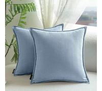 SWJ-swjssb Fundas de Cojín Extra Grandes de Chenille Set de 2 - Fundas Decorativas Cuadradas/Rectangulares Funda de Almohada con Cremallera, para Sofá Salón Hogar Dormitorio(Hazy Blue,30x50 cm)