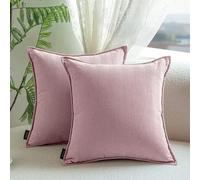 SWJ-swjssb Fundas de Cojín Extra Grandes de Chenille Set de 2 - Fundas Decorativas Cuadradas/Rectangulares Funda de Almohada con Cremallera, para Sofá Salón Hogar Dormitorio(Bean Pink,30x50 cm)