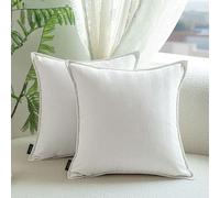 SWJ-swjssb Fundas de Cojín Extra Grandes de Chenille Set de 2 - Fundas Decorativas Cuadradas/Rectangulares Funda de Almohada con Cremallera, para Sofá Salón Hogar Dormitorio(Cream White,70x70 cm)