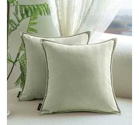 SWJ-swjssb Fundas de Cojín Extra Grandes de Chenille Set de 2 - Fundas Decorativas Cuadradas/Rectangulares Funda de Almohada con Cremallera, para Sofá Salón Hogar Dormitorio(Lime Green,50x70 cm)