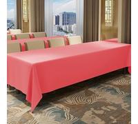 SWJ-swjssb Mantel Personalizable Impermeable - Manteles de Mesa Poliéster Cuadrado/Rectangular para Hoteles de Lujo, Restaurantes & Salas de Conferencias, Lavable y Antimanchas(Soft Pink,80x160 cm)