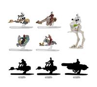 SWJ0001 Star Wars Micro Galaxy Mystery Vehículos y Figuras Serie 1 (Caja de 12) 5.1 cm / Clase Scout Blanco 5.1 cm Longitud total