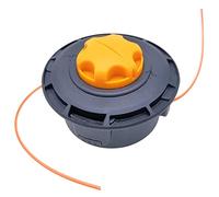 SWNKDG Cabezal de hilo para desbrozadora M10 x 1,25 a la izquierda con punta automática, cabezal de doble hilo, bobina de hilo de nailon para desbrozadora de gasolina