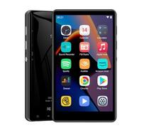 SWOFY M503Pro Reproductor MP3 80GB, Pantalla táctil de 4,0", Bluetooth, WiFi, Sistema Android - Compatible con Spotify, Pandora, Amazon Music, Libby, Audible, navegador, expansión hasta 1TB (Negro)