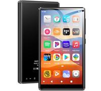 SWOFY Reproductor MP3 con pantalla táctil de 5 pulgadas, Bluetooth 5.0, 2500 mAh, WiFi de doble banda, Android 13.0, sonido Hi-FI preinstalado Spotify & Amazon Music e-reader (negro)