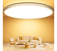 Swoieltr 36W Plafon Luz LED Techo, Ø40cm Lampara Techo Plafon 4000LM 3000K Plafón Cocina Ultrafino Talla Grande Candeeiro Teto Quarto IP44 Impermeable Redondo Plafones para Dormitorio, Salon, Comedor