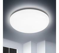 Swoieltr Lámpara de techo LED, lámpara de techo 36W 4500LM IP54 impermeable, lámpara de baño redonda plana moderna luces de techo súper brillantes luz fría lámparas sin marco para sala de estar 6500K