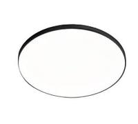 Swoieltr Lámpara de techo LED redonda de 28 cm, 24 W, 6500 K, 2000 LM, IP44, resistente al agua, ultrafina, moderna, plana, para baño, pasillo, balcón y sótano, con marco negro