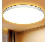 Swoieltr Plafon LED Techo, 24W 2000LM Lampara Techo, IP44 Plafones para Techo LED, 3000K Lampara LED Techo Candeeiro Teto Cocina Dormitorio Salon Baño Ø28cm