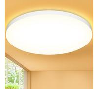 Swoieltr Plafon LED Techo, 36W 3700LM Lampara Techo, IP44 Plafones para Techo LED, 3000K Lampara LED Techo Candeeiro Teto Cocina Dormitorio Salon Baño Ø37cm