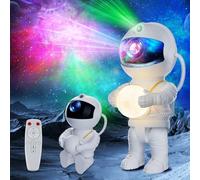 Swoieltr Proyector Estrellas, LED Astronauta Proyector Galaxia, 8 Modos de Luz Lámpara de Proyección, Rotación 360° y Control Remoto Proyector Luz de Noche para Dormitorio, Regalos para niño Adulto