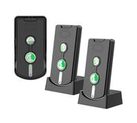 Swokely Intercomunicador inalámbrico recargable de larga distancia inteligente para oficina en casa, timbre electrónico de comunicación bidireccional en tiempo real (negro)