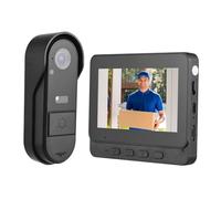 Swokely Pantalla IPS de 4,3 pulgadas, timbre inalámbrico con cámara para exteriores, IP65, resistente al agua, 1080P, timbre inalámbrico, intercomunicador, visión nocturna por infrarrojos,