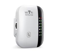 Swokely Repetidor WiFi de 300 m, amplificador de señal inalámbrico, extensor de rango WiFi con conexión Ethernet, relé de fácil configuración/AP 2 modos de trabajo portátil WiFi extender señal