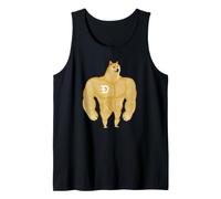 Swole Doge Shiba Entrenamiento Divertido Dogecoin Crypto Buff Dog Meme Camiseta sin Mangas