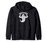 Swoltergeist Buff Swole Ghost Flexing Divertido Gimnasio Humor Juego de palabras Sudadera con Capucha