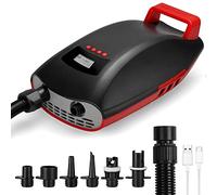 Swonder Seawolf Bomba eléctrica para Paddle Inflable - Batería 9000mAh, 2X Plus Rápido, 20 PSI, Doble Cilindro, Doble Paso, Sistema de Enfriamiento Activo para Sup, Kayak, Canoa