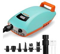 Swonder Seawolf Bomba eléctrica para Paddle Inflable - Batería 9000mAh, 2X Plus Rápido, 20 PSI, Doble Cilindro, Doble Paso, Sistema de Enfriamiento Activo para Sup, Kayak, Canoa