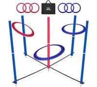 SWOOC Games - King Toss™ - Juego gigante de lanzamiento de anillos para niños y adultos (4 x 4 pies) | Juegos gigantes resistentes a la intemperie para adultos y familiares | Actividades en el patio