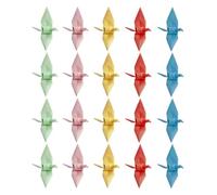 SWOOMEY 100 Grullas de Origami de Papel Hechas a Mano de 6 Cm, Decoración para Bodas y San Valentín, Kit Artesanal 100 Piezas para Fiesta y Hogar Color Aleatorio