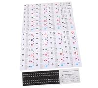 SWOOMEY 1hoja Pegatinas Adhesivas Para Teclados De Piano Etiquetas Transparentes De Notas Musicales Para Principiantes Incluye Pegatinas Para Teclas Negras y Blancas Fáciles De Instalar y