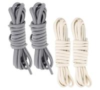 SWOOMEY 2 Pares de Cordones Elásticos de Goma sin Atar para Zapatillas, Fáciles de Poner y Quitar, Adaptables Tipos de Zapatos en Color Beige