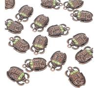 SWOOMEY 20 Piezas de Dije de Escarabajo Egipcio Antiguo para Fabricación de Collar y Pulsera, Aleación Resistente Diseño Único y Chic para Amuletos DIY