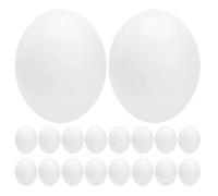 SWOOMEY 24 Huevos de plástico sólido para Loros - Señuelo Falso - Huevos de Nido Falsos - Herramienta agrícola para cotorras de mejillas Verdes, Loros, Palomas de Cuello anillado, cacatúas