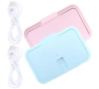 SWOOMEY 2piezas Calentador De Toallitas Húmedas Portátil Para Bebés Dispensador Usb Con Cable Calienta Pañitos