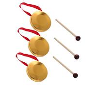 SWOOMEY 3juegos Gong De Percusión Tradicional Chino De Cobre Miniatura Martillo Juguete De Percusión Para Instrumento Musical Práctico Para Escuelas y Actuaciones